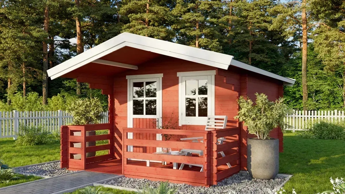 Gartenhaus mit Terrasse günstig online kaufen